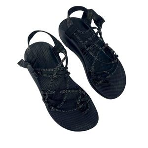 Chaco Black And White Hiking Sandals.